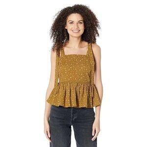 Madewell Rosalie Tie Strap Top in Weathered Olive